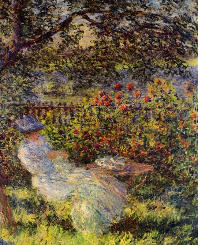 Alice Hoschede in the Garden t, 1881 - Claude Monet Paintings